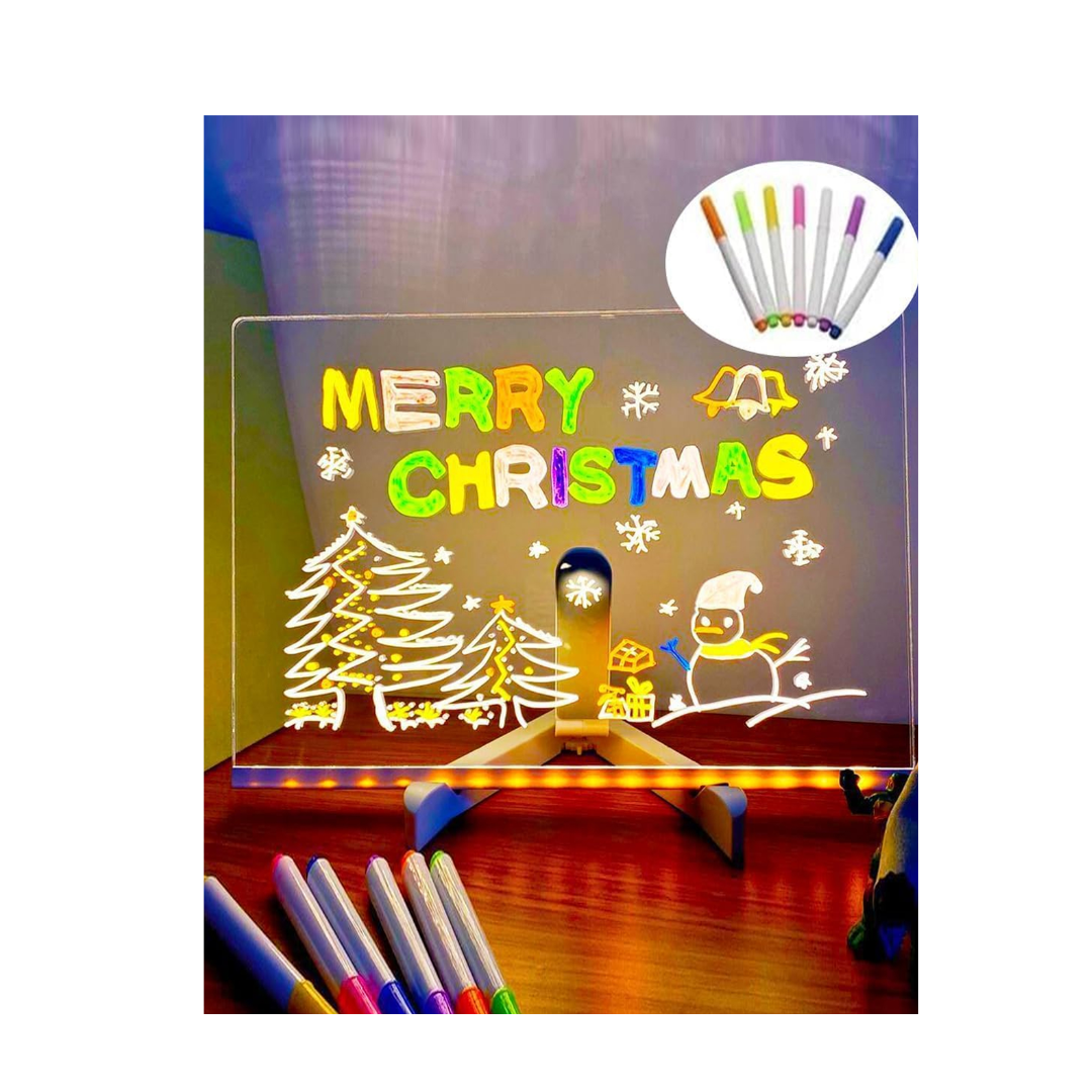 Light-Up Message Writing Board w/ Ledstand & Markers