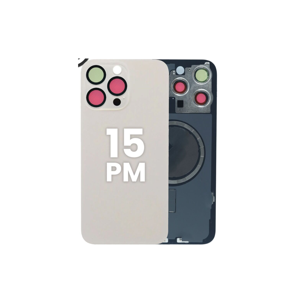 Cristal trasero del iPhone 15 Pro Max (NATURAL) (SIN LOGOTIPO)