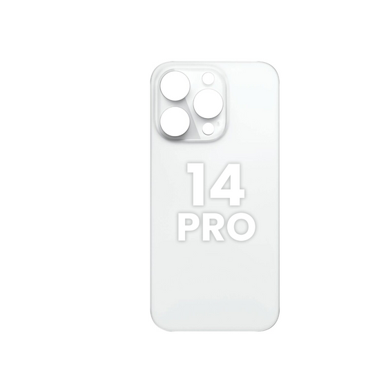 iPhone 14 Pro Back Glass (Bigger Camera Hole) (WHITE) (NO LOGO)