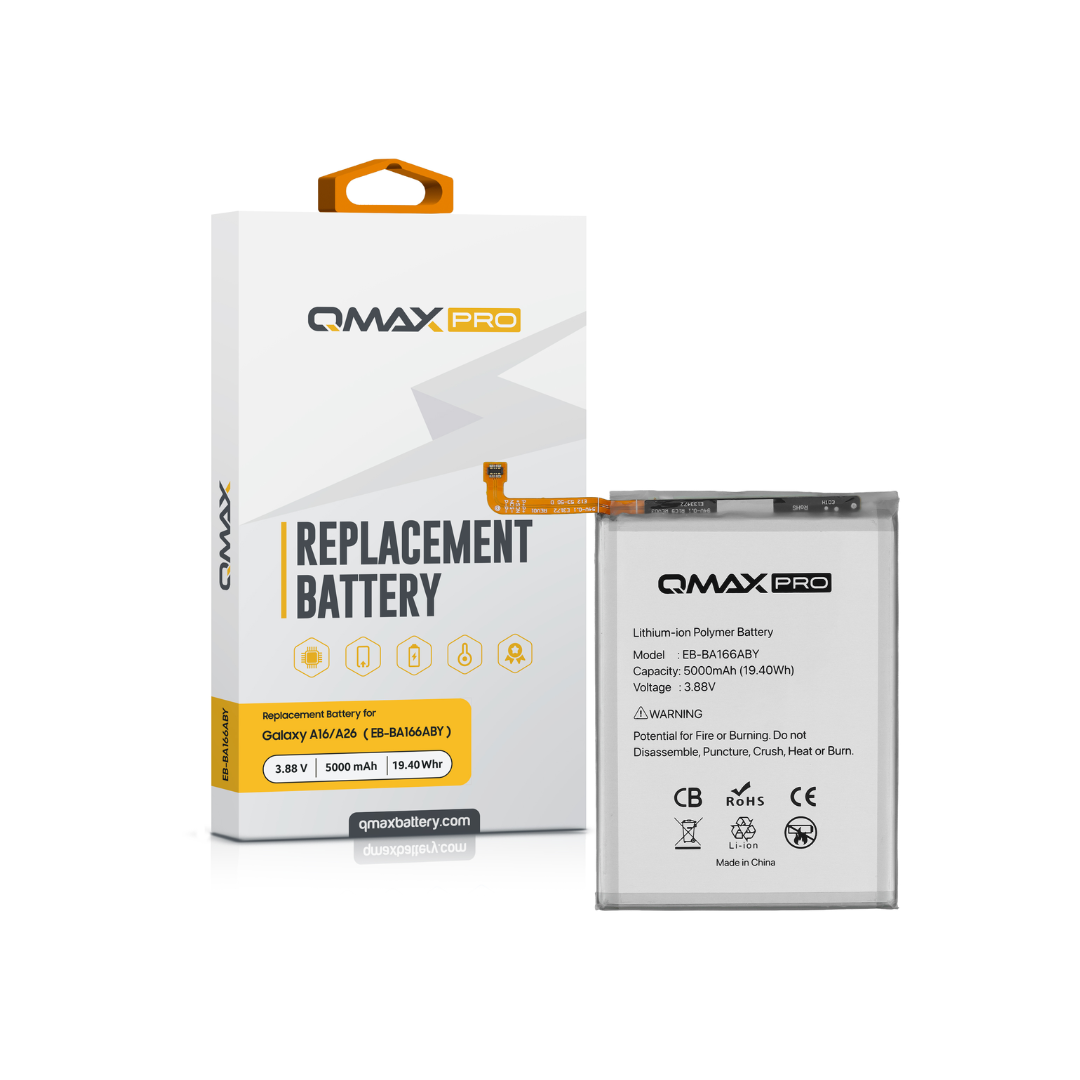 QMAX Pro Replacement Battery for Galaxy A16 4G (A165) / A16 5G (A166) / A17 5G (A176) (5000 mAh) (EB-BA166ABY)