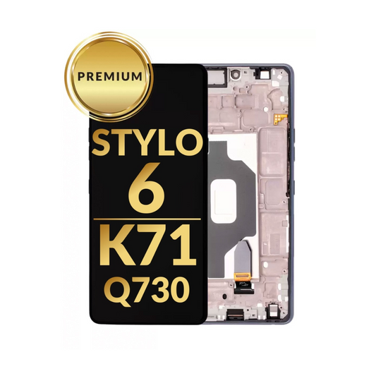 LCD Assembly with Frame for LG Stylo 6 / K71 (Q730) (BLACK)