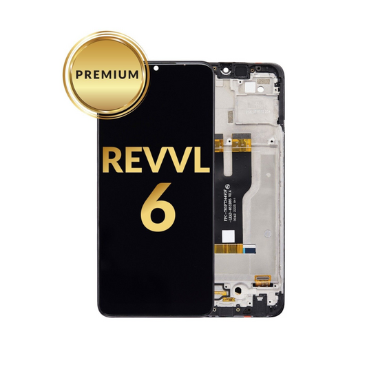 Conjunto de pantalla LCD con marco para T-Mobile Revvl 6 (Premium)
