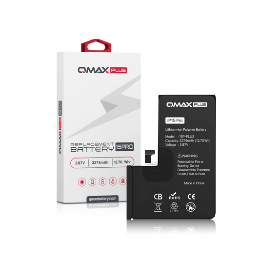 Batería de repuesto QMAX Plus para iPhone 15 Pro