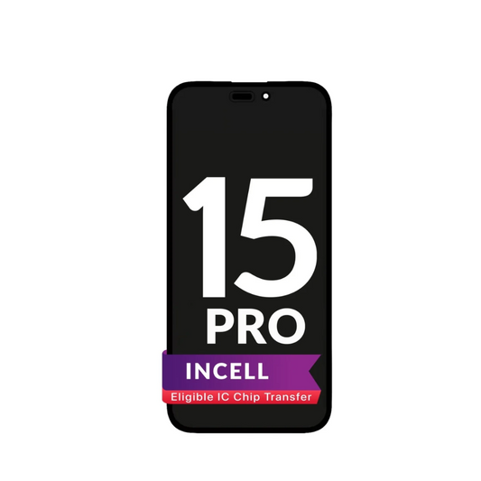 Ensamblaje de pantalla LCD para iPhone 15 Pro (Incell de repuesto/QV7) (apto para transferencia de IC)