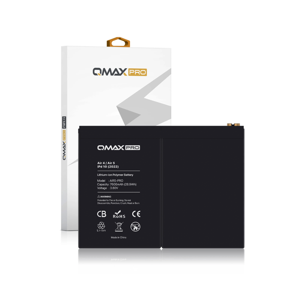 QMAX Replacement Battery for iPad Air 4 / 5 / iPad 10 (2022) / iPad 11 (2025) / iPad Air 11 (2024 / 2025 / 2026) (7606 mAh)