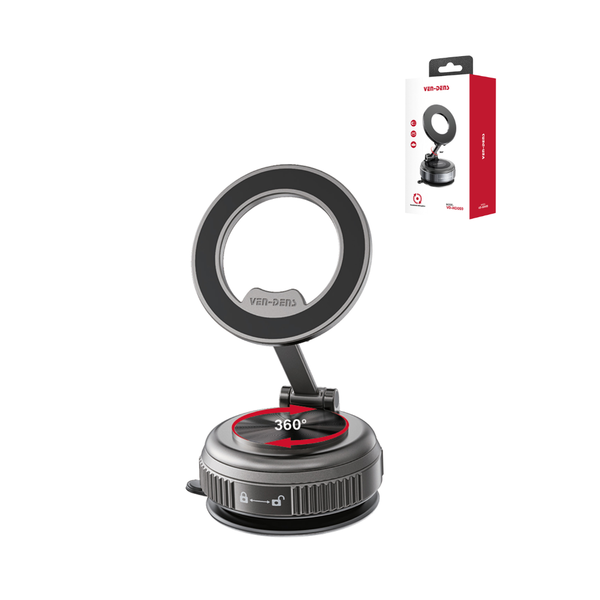 VEN-DENS VD-HD068 Magnetic Car Phone Holder with Vacuum Suction Base