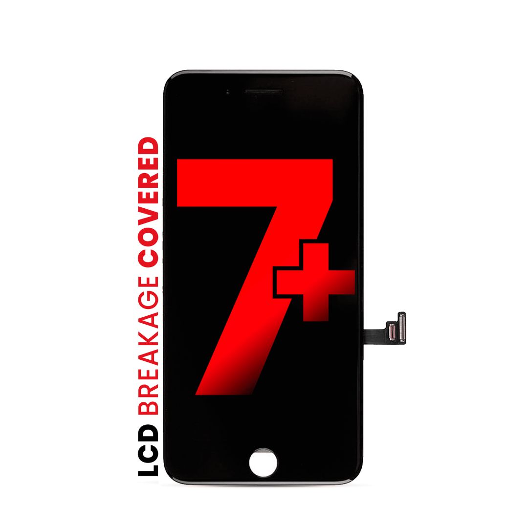 Conjunto de LCD con placa de acero compatible con iPhone 7 Plus (Aftermarket Pro: XO7 Incell) (negro)