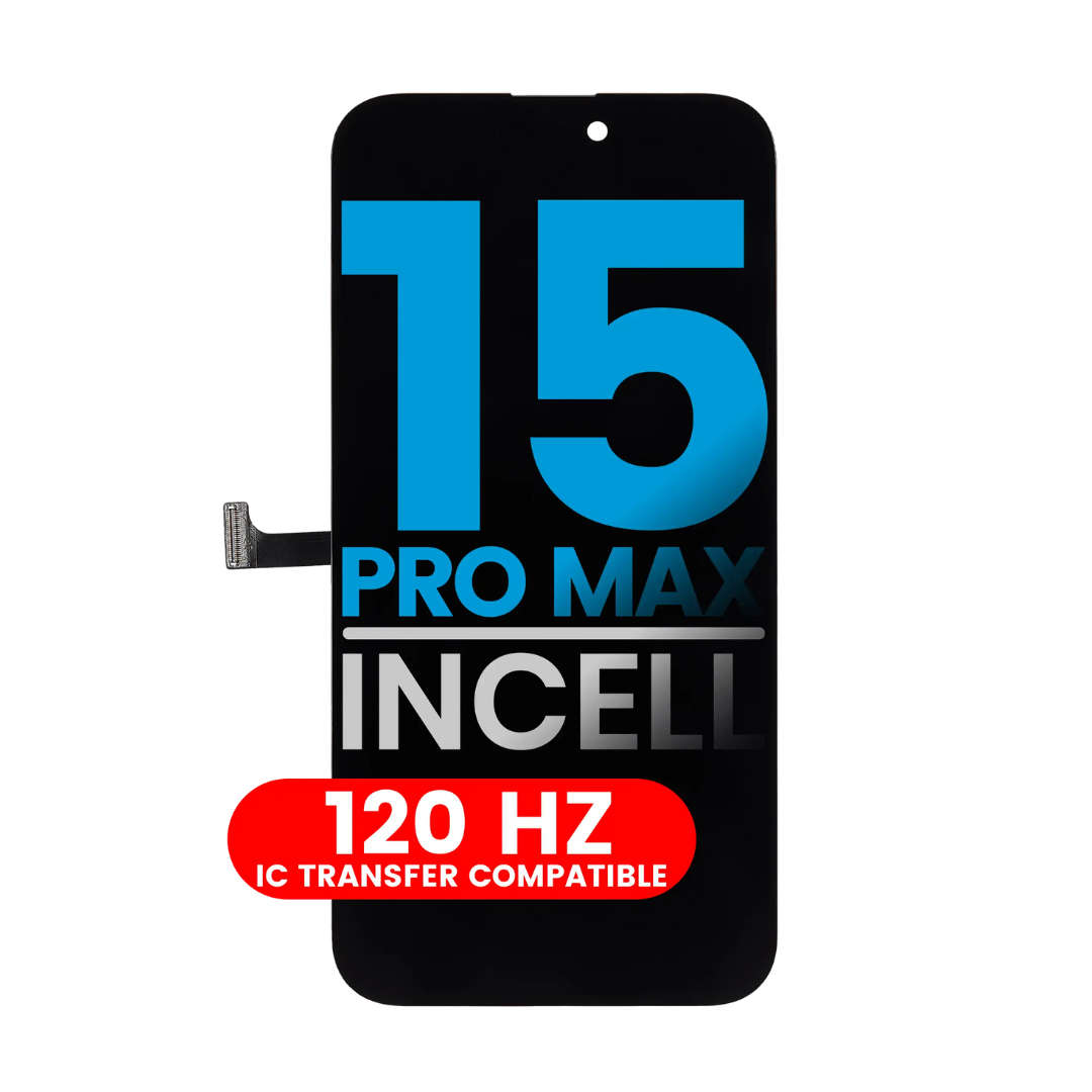 Pantalla LCD compatible con iPhone 15 Pro Max (Repuesto: AQ7/Incell) (120 Hz)