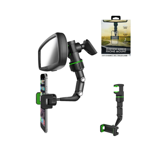 Versatile Phone Holder for Rear View Mirror