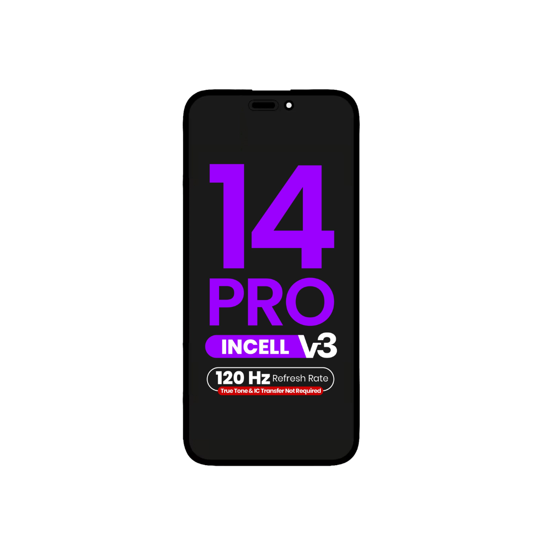 Ensamblaje de pantalla LCD para iPhone 14 Pro (NO SE REQUIERE programación True Tone ni transferencia de IC) (Incell de repuesto / QV7 V3 / 120 Hz)