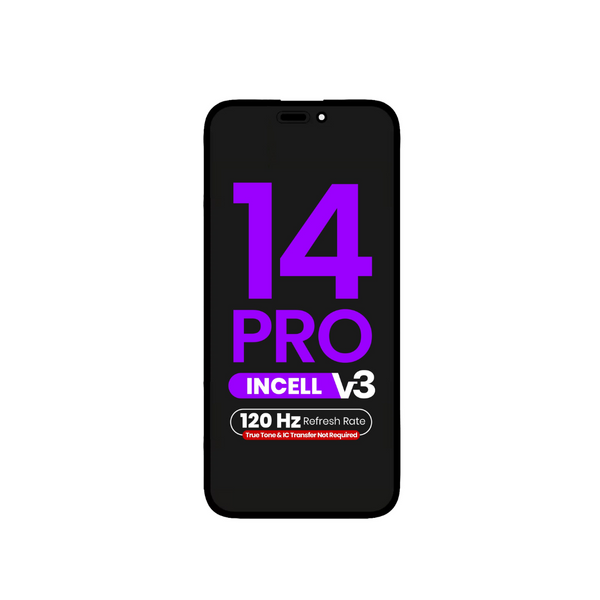 Ensamblaje de pantalla LCD para iPhone 14 Pro (NO SE REQUIERE programación True Tone ni transferencia de IC) (Incell de repuesto / QV7 V3 / 120 Hz)