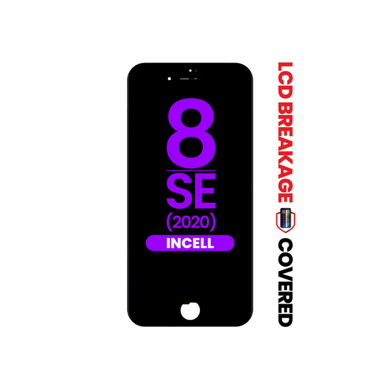 LCD Assembly with Steel Plate for iPhone 8 / SE (2020) (Black) (Aftermarket Incell / QV7) (Exclusive LCD Breakage)