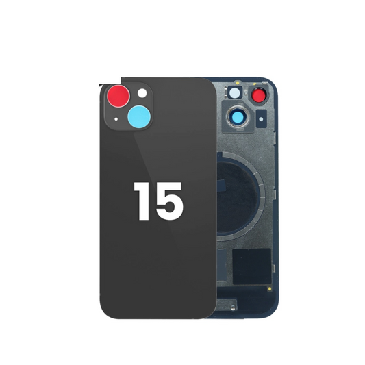 iPhone 15 Back Glass (BLACK)  (NO LOGO)