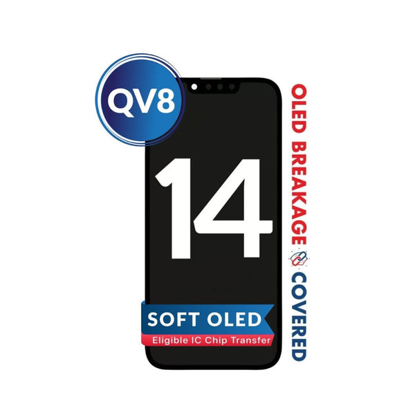Ensamblaje de OLED para iPhone 14 (Soft / QV8) (Garantía exclusiva contra rotura de Oled)