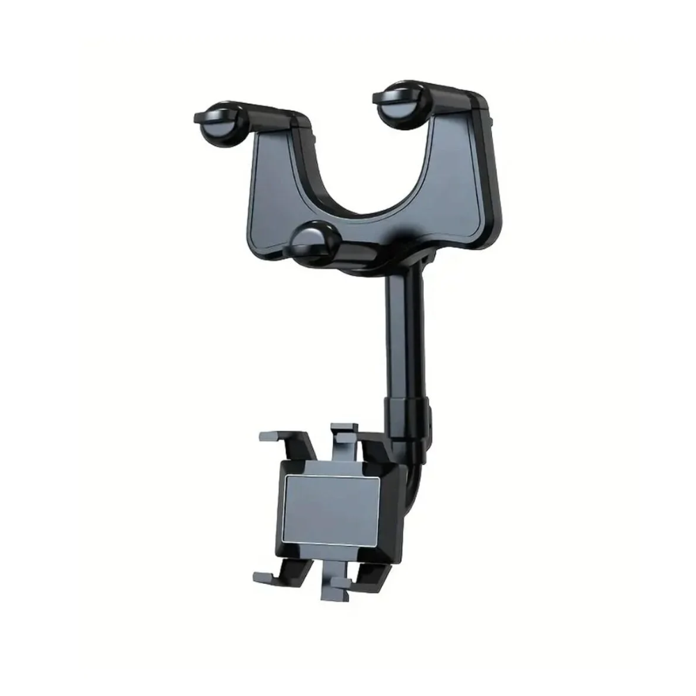 Rearview Mirror Smartphone Clip Mount - BLACK