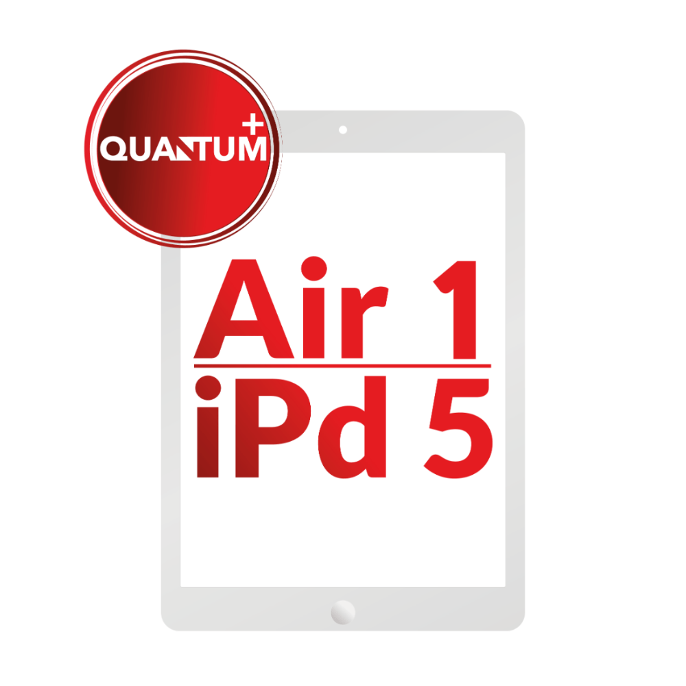 Conjunto de digitalizador Quantum+ iPad 5 (2017) / Air 1 (BLANCO) (botón de inicio Air 1 preinstalado)