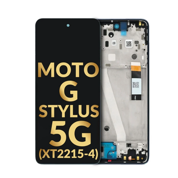 Conjunto LCD Motorola Moto G Stylus 5G 2022 (XT2215-4 / 2022) con marco (AZUL ACERO) (Premium / Refur