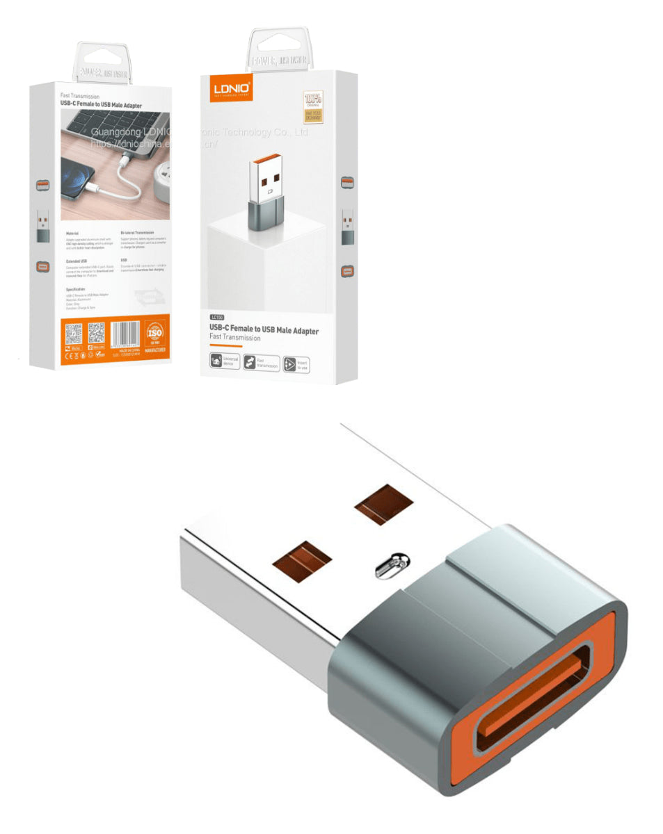 LDNIO LC150 USB Convertor USB C Female to USB A Male Adapter