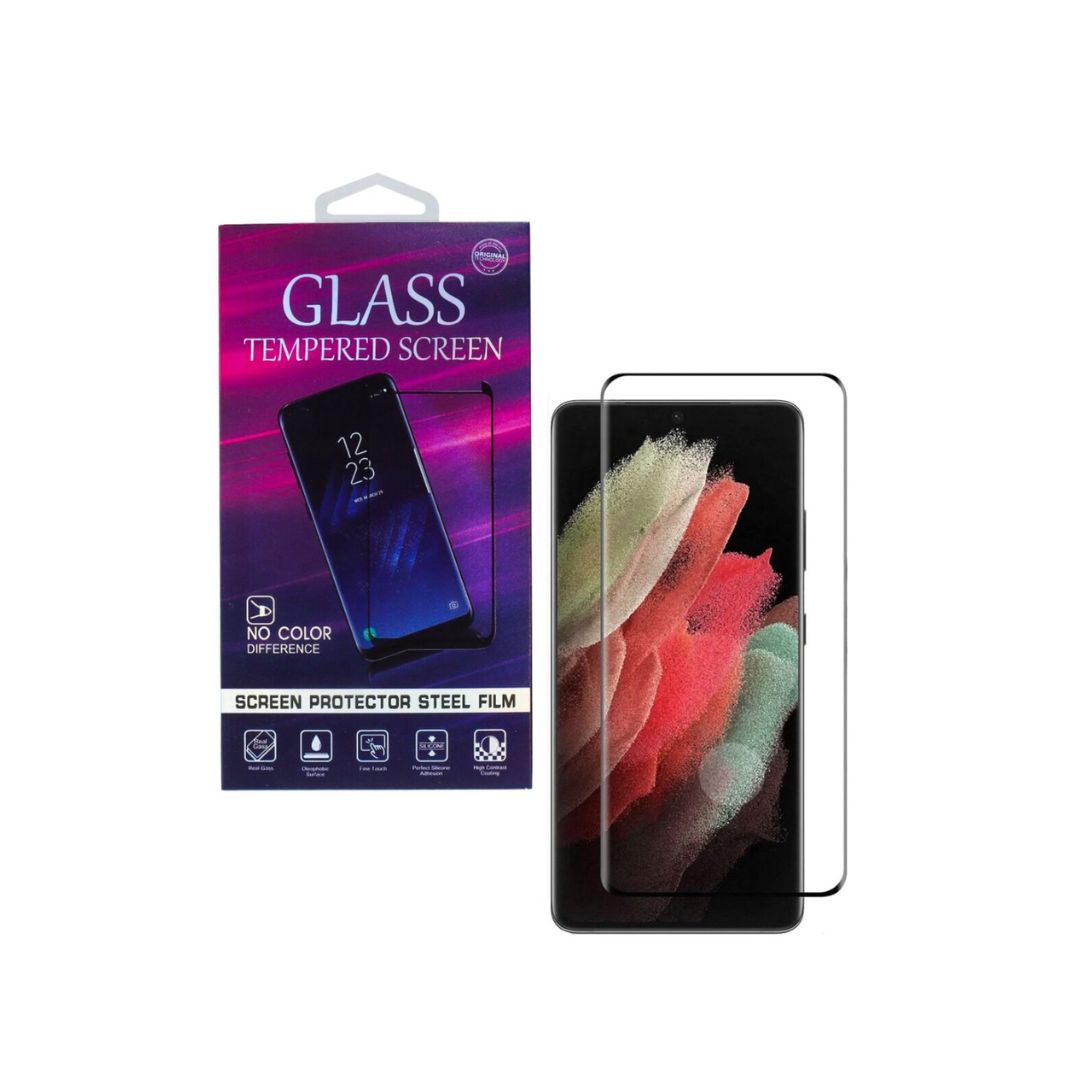 Vidrio templado ultra transparente para Samsung Galaxy S21 (compatible con fundas, 1 unidad)