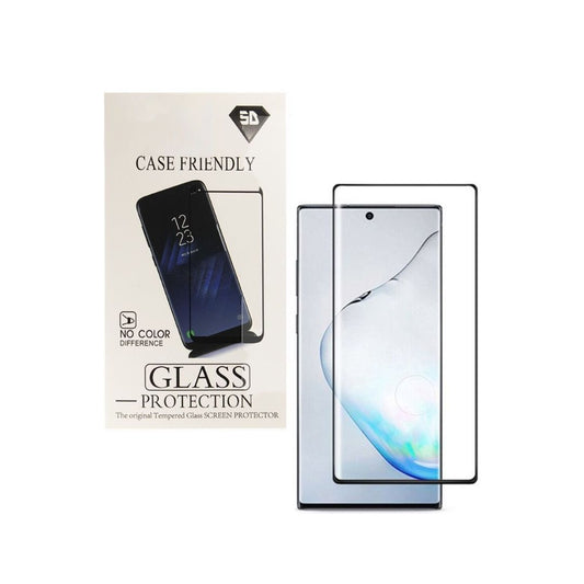 Vidrio templado transparente para Samsung Galaxy Note 10 Plus (compatible con fundas, curvado 2.5D, 1 unidad)