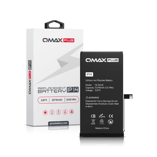 Batería de repuesto QMAX Plus para iPhone 14 (3279 mAh)