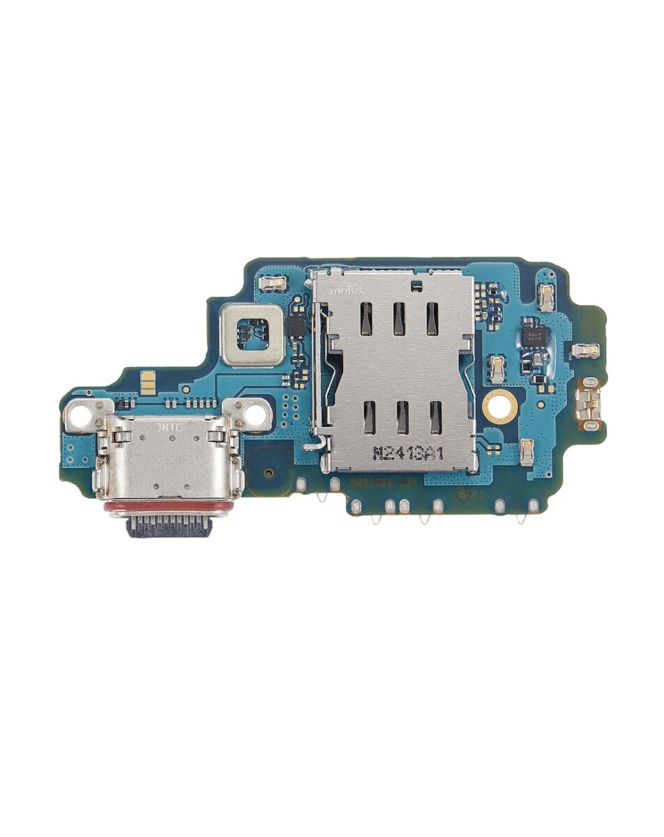 Galaxy S22 Ultra 5G S908U Charging Port Board w/ Sim Card Reader (S908U/D/O/E/N/R07B) (North America Version)