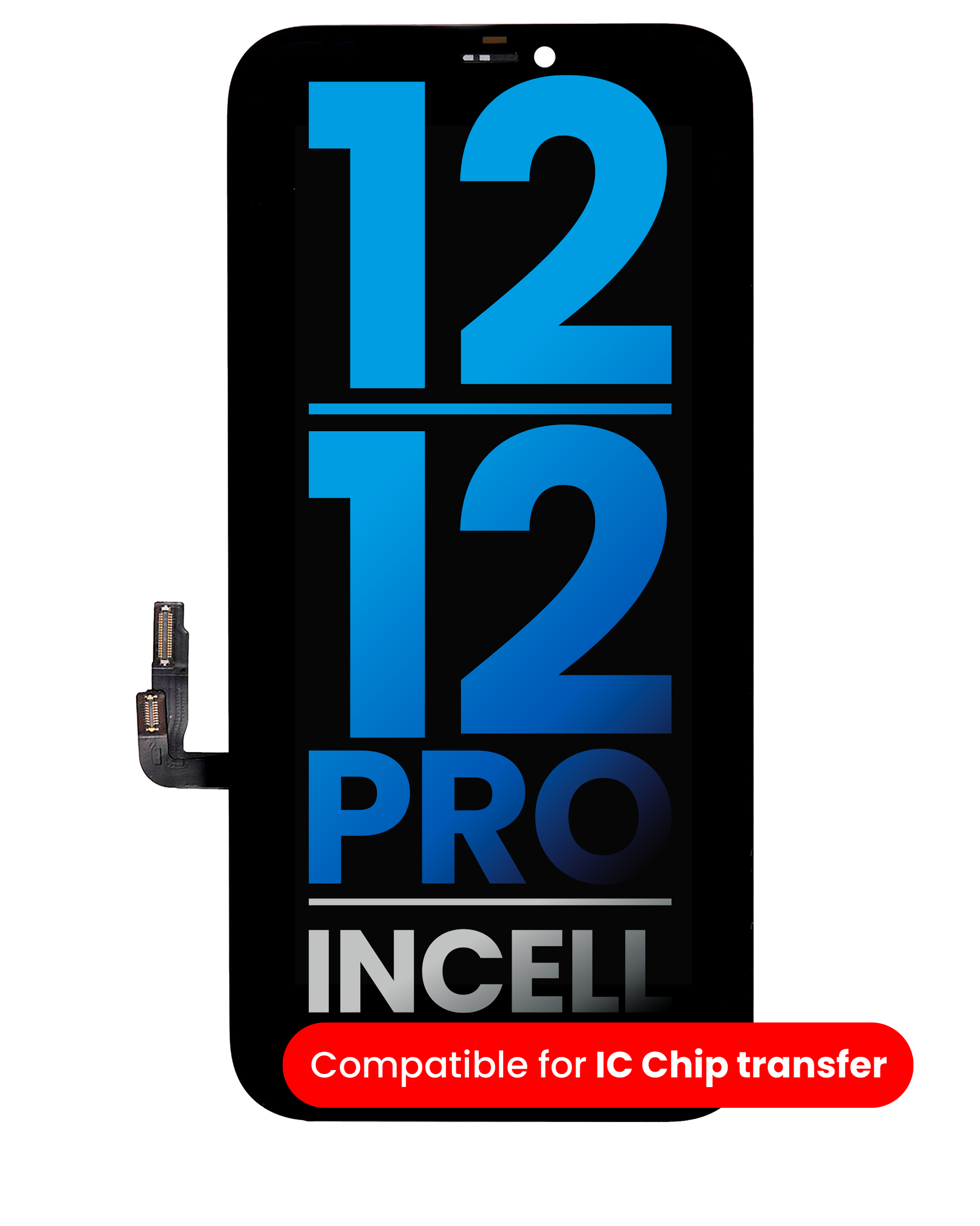 Conjunto de LCD compatible con iPhone 12/12 Pro (mercado de repuestos: AQ7 / Incell)